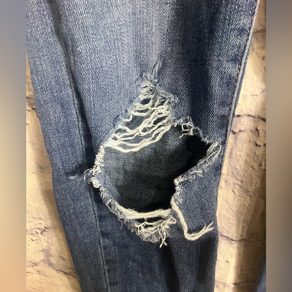 Levi's 721 High Rise Skinny Distressed Medium Wash Stretch Denim Jean Size 27 - Picture 4 of 7